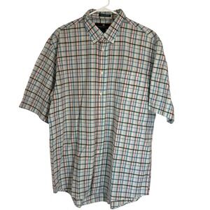 Consensus Sportswear Mens XLT Multicolor Plaid Short Sleeve Button Up Shirt